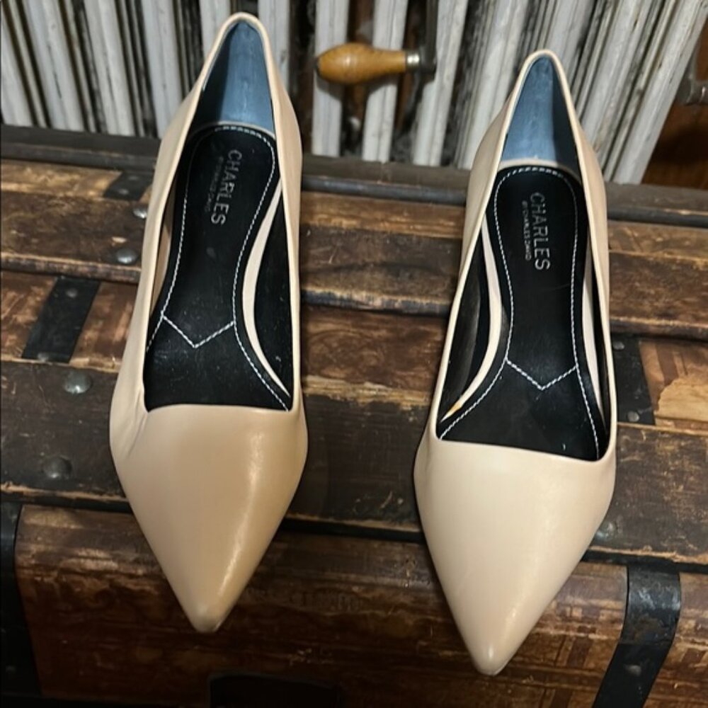 Charles David Cream Heels for Women